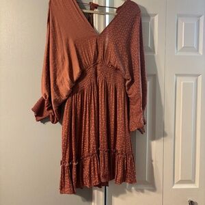Long Sleeve drop waistline dress Size L